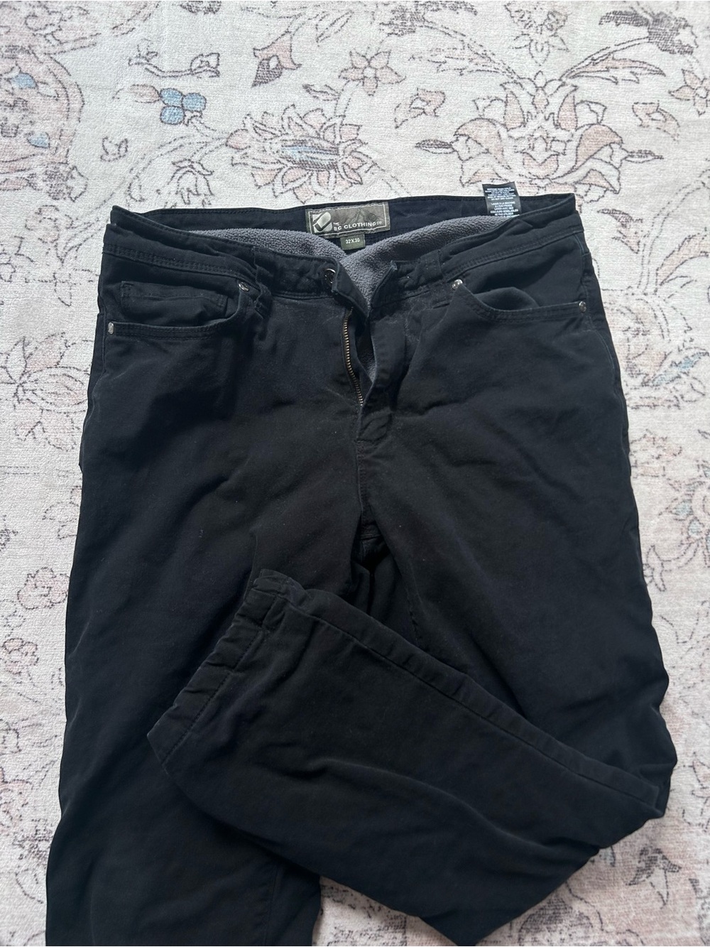 Men's Fleece Lined Jeans Black 32x30 Insulated Straight Leg by BC Clothing Co.